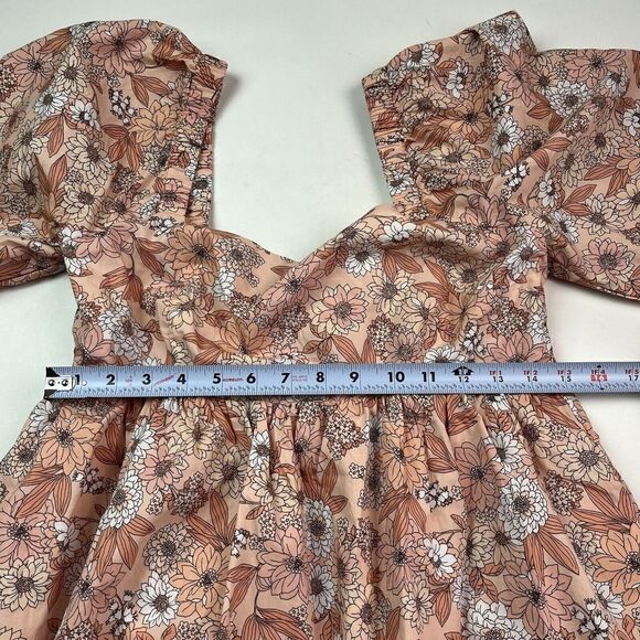 J Crew Babydoll mini Dress Ditzy Floral Puff Sleeve Cottagecore Prairie Peasant - Picture 9 of 16